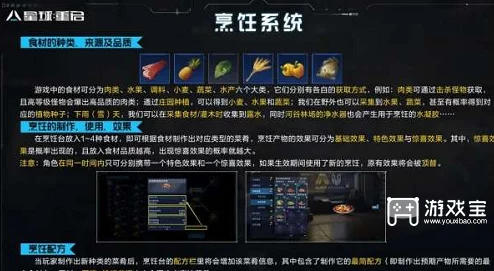 星球重启:解锁强化战斗抗性的创意食谱全攻略,打造生存勇士必备美食清单 星球重启:解锁强化战斗抗性的创意食谱全攻略,打造生存勇士必备美食清单