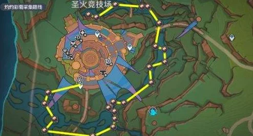 原神5.1版本高效攻略：灼灼彩菊全81个采集点速通路线，助你轻松集满资源！